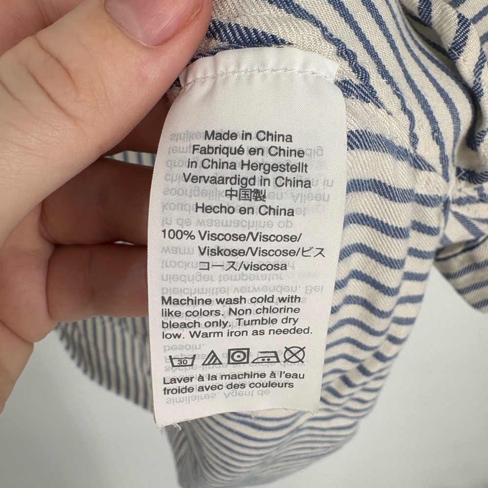 Madewell Central Shirt in Dalton Blue and White Stripe - Picture 8 of 10